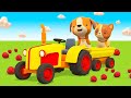 Tractors on a farm | Car cartoons for kids &amp; Helper cars cartoon full episodes | Street vehicles