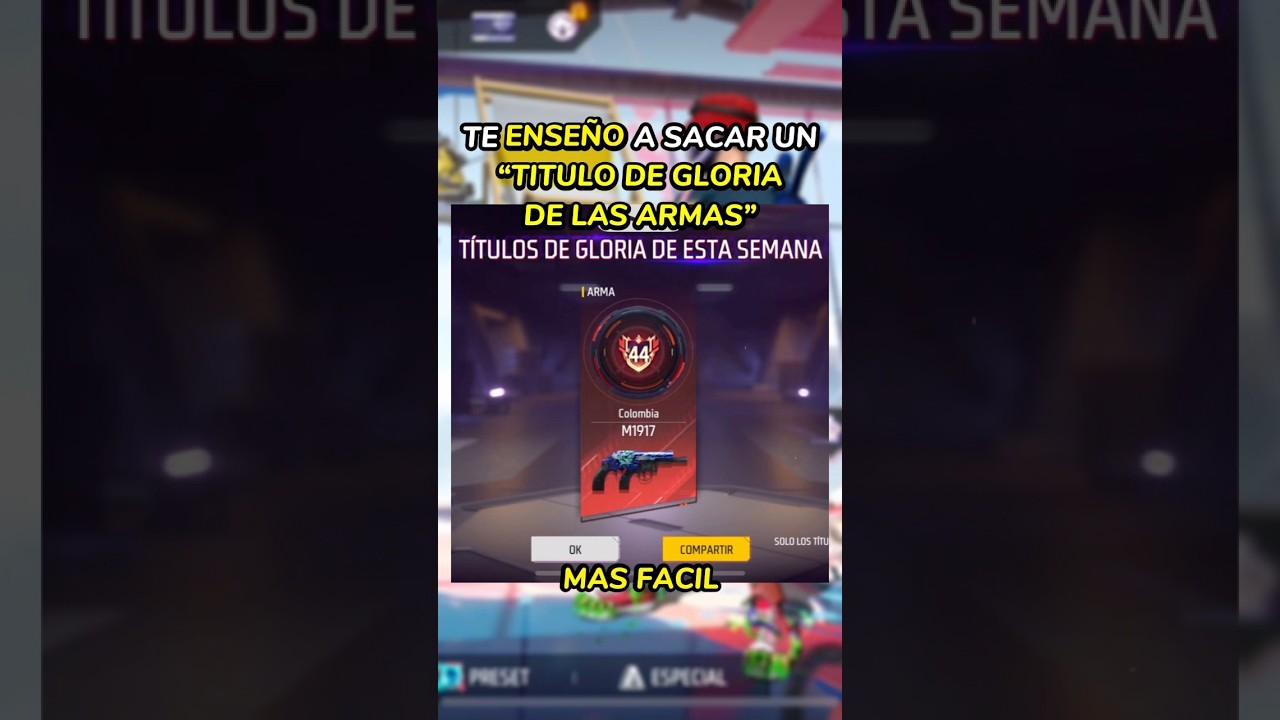 🔥Como Conseguir un TITULO DE GLORIA DE LAS ARMAS Rapidamente freefire nueva actualización 