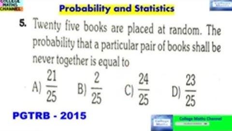 #pgtrbmaths#Question5#probabilityandstatistics#tntrbmaths#ugtrbmaths#TNSETMATHS#TNSETexam#CSIRMATHS