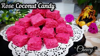 Rose Chewy Coconut Candy | Candy Kelapa | Malaysian Indian Coconut Candy Recipe #candy |How to make screenshot 3