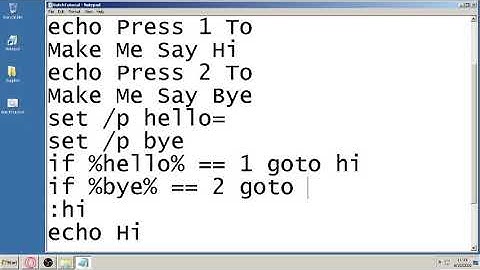 Batch scripting Episode 4 - User input