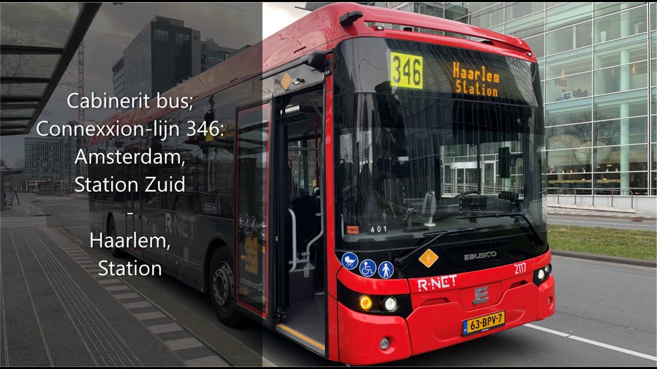 Cab ride bus; Connexxion-lijn 346; Amsterdam, Station Zuid-Haarlem, Station (20220313)