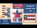 3 RED WHITE & BLUE DIY USA PATRIOTIC RUSTIC DIY CRAFTS  WOOD FLAG |  DIY DECOR AMERICANA  JULY 4TH