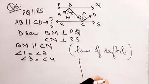 In figure 6.33, PQ & RS are two Mirrors placed parallel to each other and incident ray AB strikes