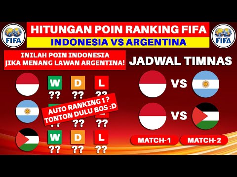 RESMI! Inilah Hitungan Poin Ranking FIFA Indonesia vs Argentina di FIFA MATCHDAY 2023