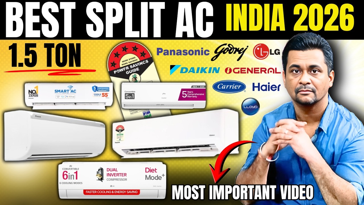 [LATEST] Top 5 Best AC India 2026 - 1.5 Ton🔥 Best AC 2026🔥 Best 1.5 Ton Split AC | Best Inverter AC