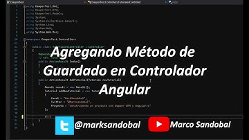 11 - Agregando Método Guardado en Controlador Angular | ng-model | Visual Studio 2017 | Angularjs