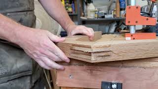 60 inch round table Trimming the splines in the joints