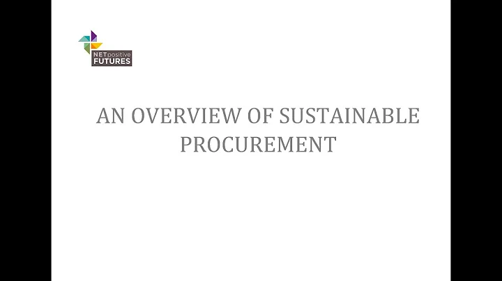 Overview of Sustainable Procurement