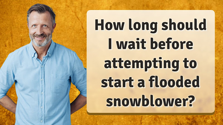 How long should I wait before attempting to start a flooded snowblower?