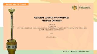 National Council of Provinces Plenary, 25 March 2026