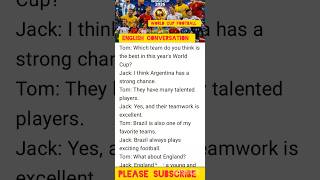 Daily American English Conversation | Talking About World Cup Football Teams ⚽