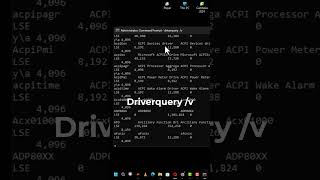 💻 Check Every Driver on Your PC in Seconds — No Apps, Just One Command #DriverQuery #WindowsTips