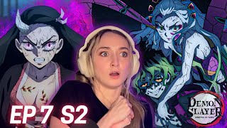 THERES TWO OF THEM?! 🤯 Demon Slayer S2 (REACTION) Ep 7 Entertainment District