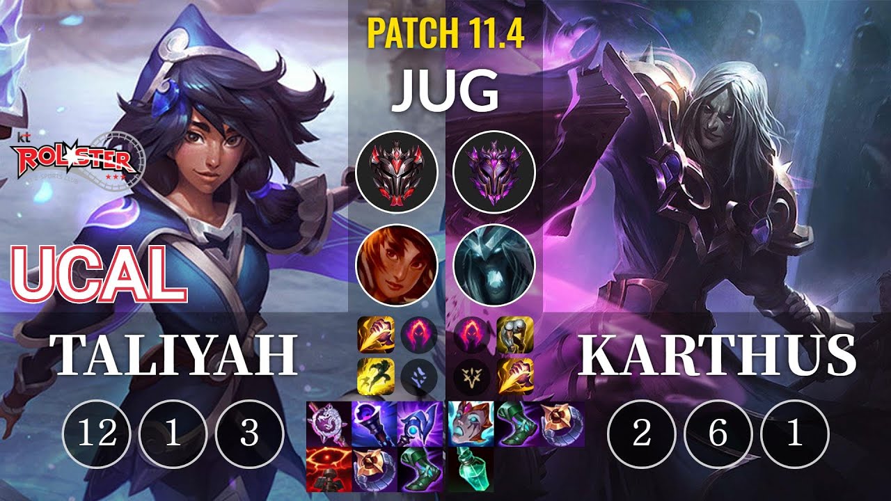 KT Ucal Taliyah vs Karthus Jungle - KR Patch 11.4