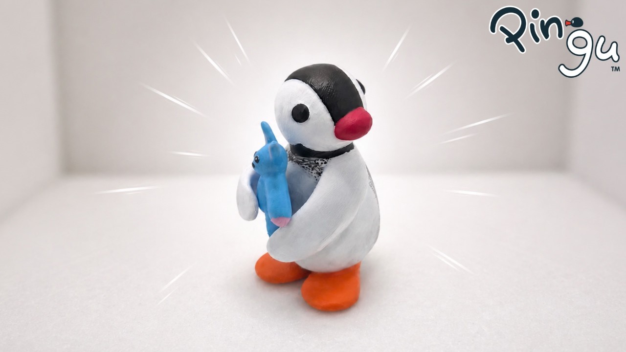 Pingu】How to make a figure of Pinga【Clay】 - YouTube