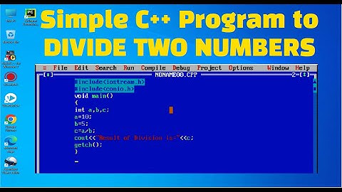 A Simple C++ program to Divide two numbers with detail explanation | Learn To Code