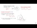 Understanding Circles and Tangents