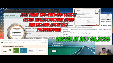 Exam 1Z0-1151-25 Oracle Cloud Infrastructure 2025 Multicloud Architect Professional Done 82% in July