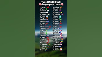Top 50 Hardest Languages to Learn 🧠