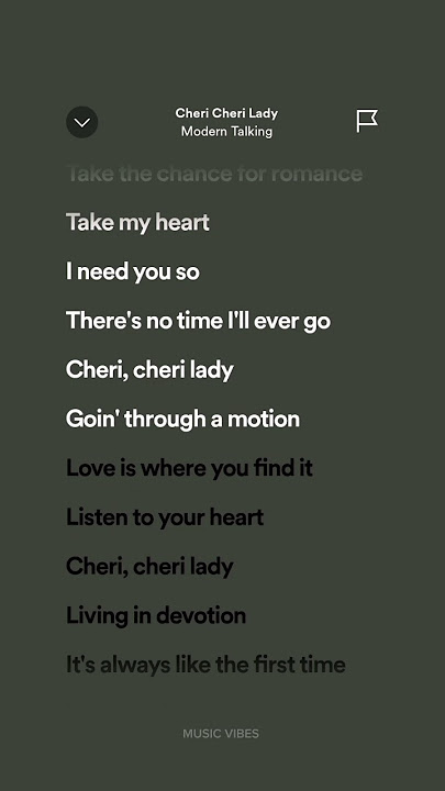 Modern Talking - Cheri Cheri Lady (Lyrics)
