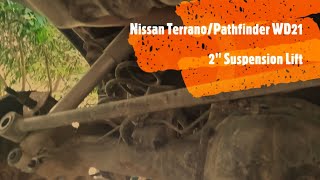 DIY Suspension Lift  Nissan Terrano / Pathfinder WD21, spring spacers + torsion bars adjustment