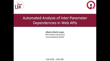 ACM SRC - ICSE 2020 - Automated Analysis of Inter-parameter Dependencies in Web APIs