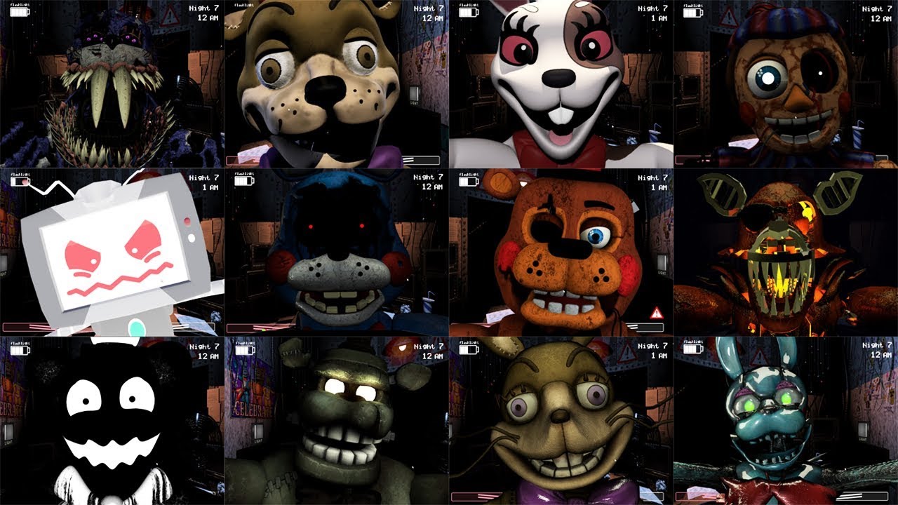 Fnaf 2 Mods Compilation And Jumpscares 1 Youtube