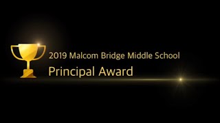 2019 Malcom Bridge Middle School Principal Award | School Bus Family