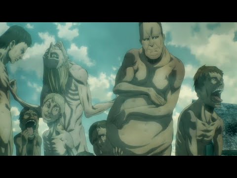 Zeke Turns People Of Ragako Into Titans [Eng Sub] AOT Sea 4 Ep 13 - YouTube