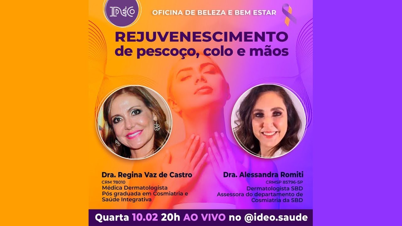 #60 - Rejuvenescimento de Pescoço, Colo e Mãos. Live de 10/02/21 com Dra. Alessandra Romiti.