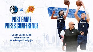 Mavs Post Game Interview: Jason Kidd, Jalen Brunson, \& Kristaps Porzingis (11\/19\/21)