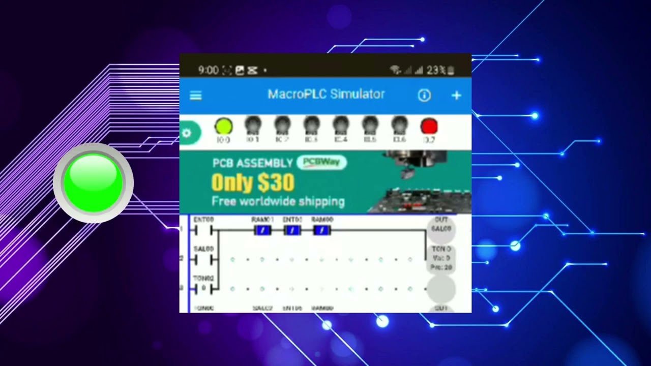 PLC TRAFFIC LIGHT WITH YELLOW BLINKING LIGHT