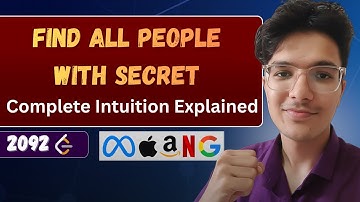 Find All People With Secret | LeetCode 2092 | Complete Intuition Explained
