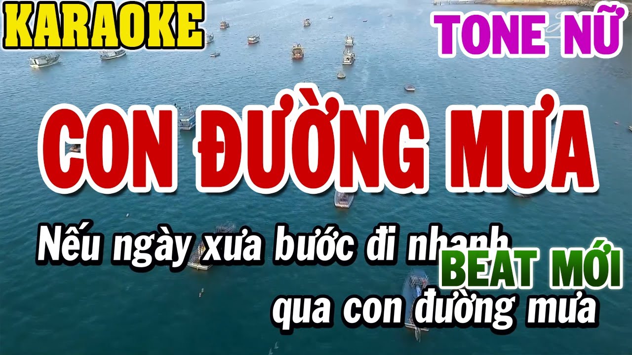 Karaoke Con Đường Mưa Tone Nữ | Karaoke Beat Mới | 84