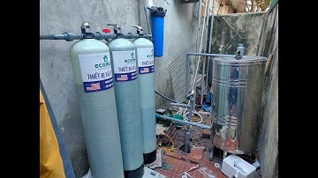 Bộ lọc nước giếng khoan nhiễm sắt nặng ECO-G03 lắp đặt tại nhà chị Giang - Phú Đô - Nam Từ Liêm - HN