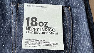 Unbranded Brand 18oz Neppy Indigo Denim