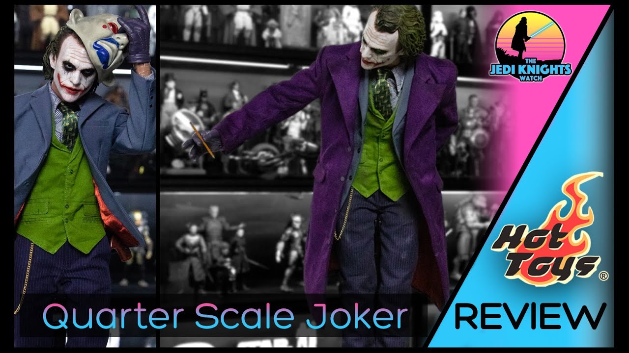 美品 Hot Toys ジョーカー QS010 フィギュア 1/4スケール Hot Toys QS010 The Joker 1/4th scale Collectible Figure The Dark