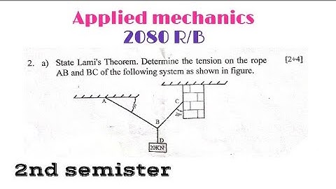 Applied mechanics [ 2080 R/B ] 2nd Semister || Repeated most imp. #ctevt #engineering