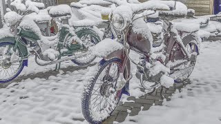 Simson SR2 cold start in winter