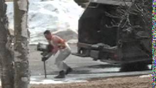 funny gif angry garbage man