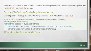 Wie man MethodInfo aus der ThreadContext-Klasse in C#  mit Reflection abruft