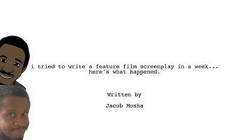 i tried to write a feature film in a week... here