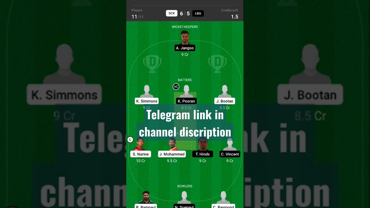 Dream 11 trinidad T10 blast ll dream 11 team today match grand league teams 👍🔥👍🔥👍