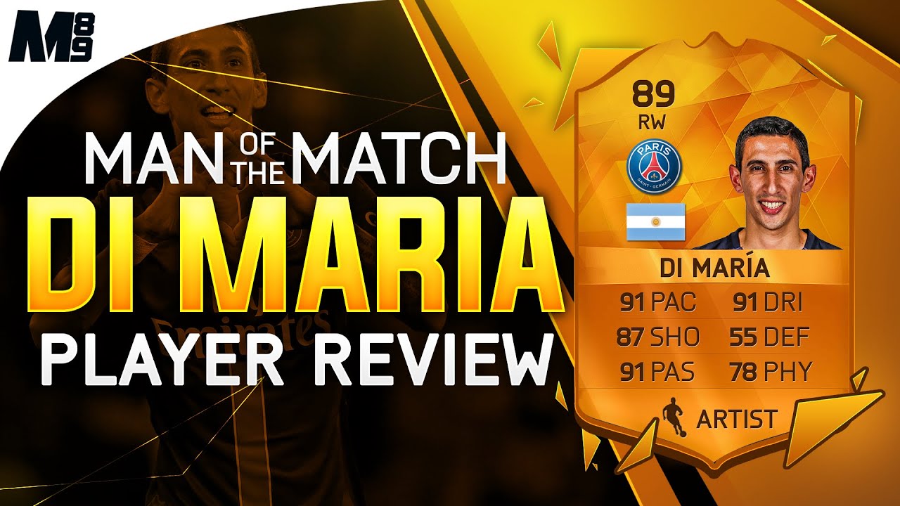 FIFA 16 MOTM DI MARIA REVIEW (89) FIFA 16 Ultimate Team Player Review + In Game Stats