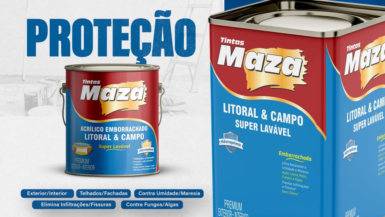 TINTA LITORAL E CAMPO (Acrílico Super Lavável) - Tintas Maza - YouTube