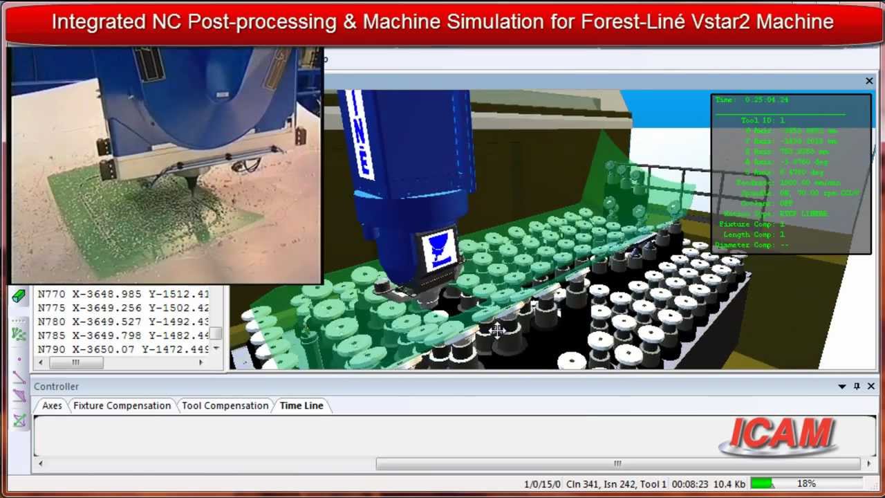 ICAM NC Post processing CNC Machine Simulation G code Simulation CNC Crash Avoidance YouTube