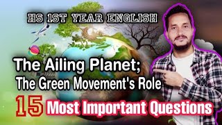 The Ailing Planet The Green Movement's Role Important Questions Answers class 11 AHSEC  2023