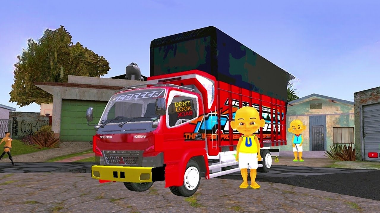 Upin Pasang Telolet Tor Monitor di Truk Oleng Merah Ipin Merajuk Mau Pasang Juga 🤣😂 upinstori