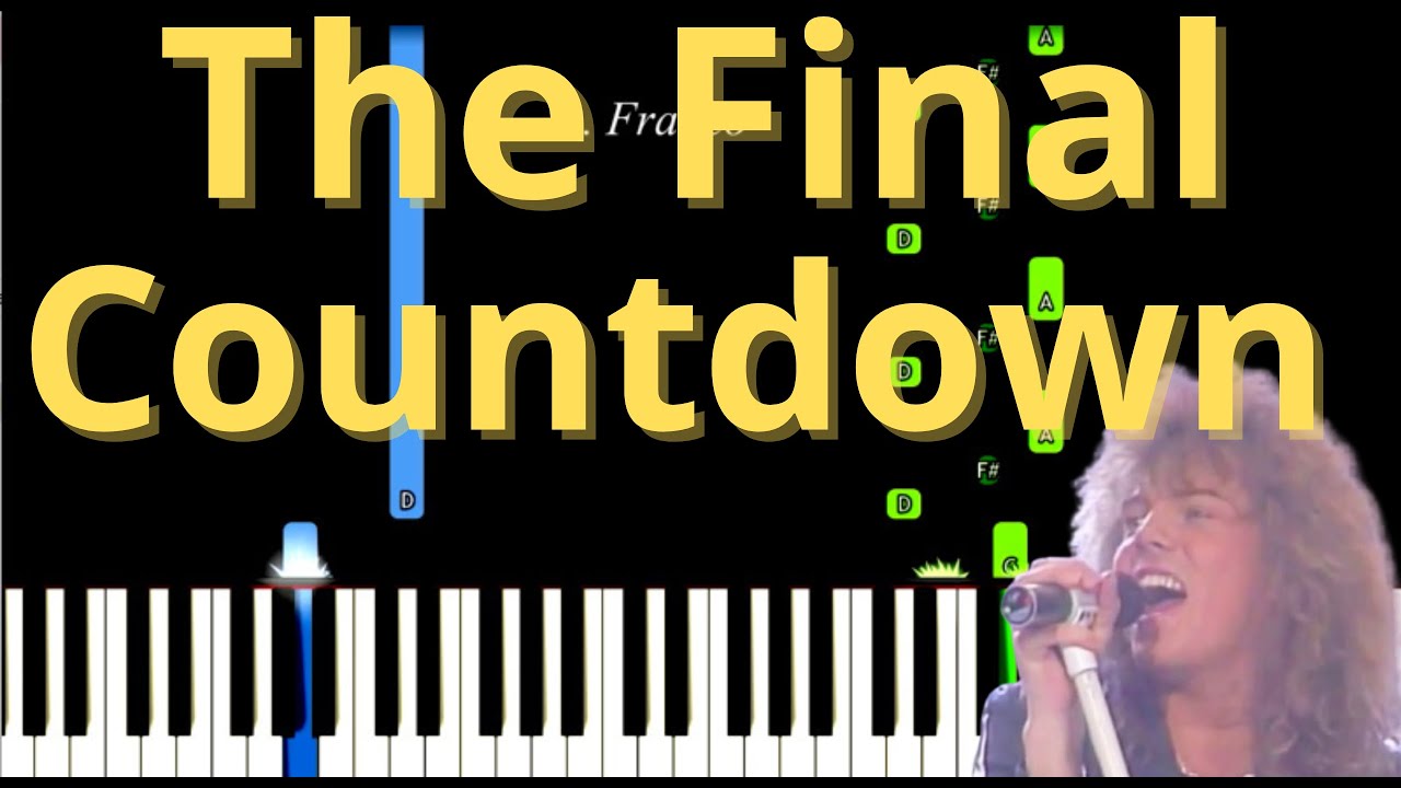 The Final Countdown Europe Easy Piano Tutorial - YouTube